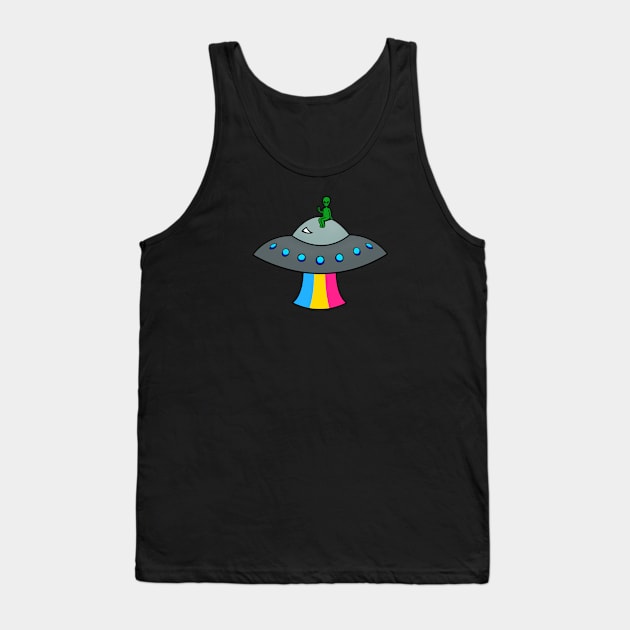 Pansexual Pride Alien Tank Top by MythicalPride